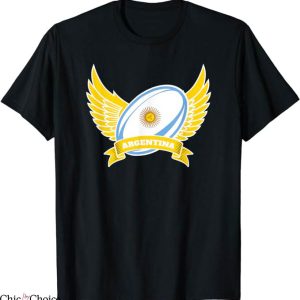 Argentina Rugby T-Shirt Ball With Wings T-Shirt NFL