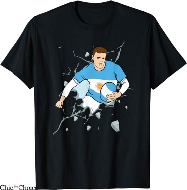 Argentina Rugby T-Shirt Kit Argentinian Supporter TShirt NFL