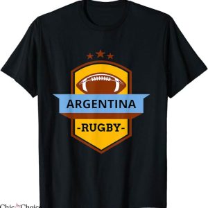 Argentina Rugby T-Shirt The Shield Tee Shirt NFL