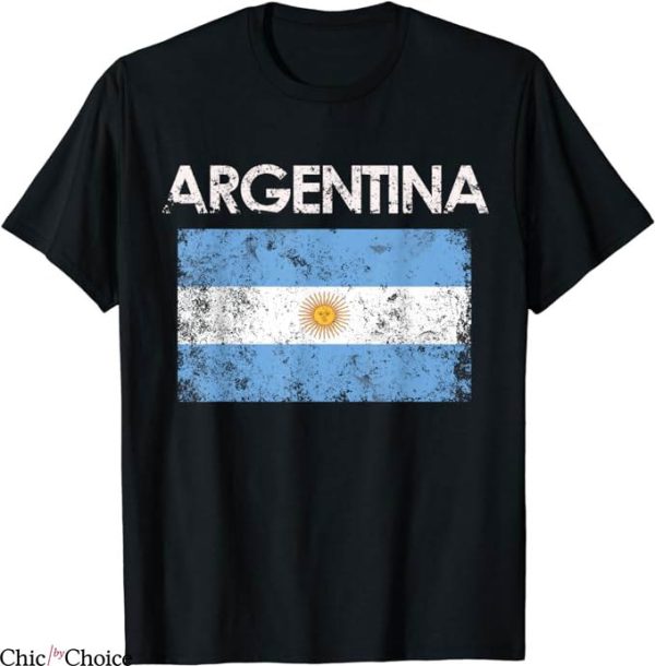 Argentina Rugby T-Shirt Vintage Argentina Flag T-Shirt NFL