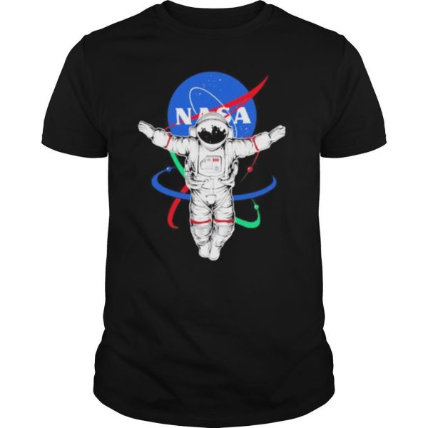 Astronaut in space nasa logo shirt