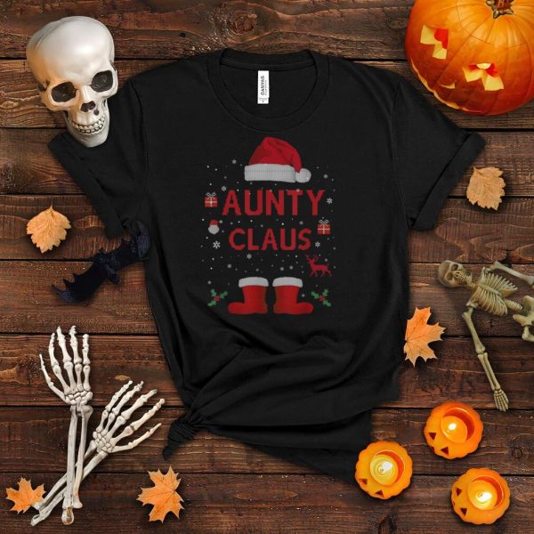 Aunty Claus Shirt Christmas Pajama Family Matching Xmas T Shirt