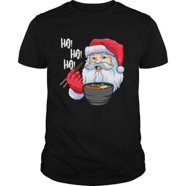 Awesome Santa Claus Eats Noodles Merry Christmas shirt