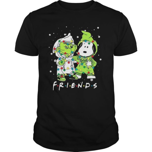 Baby Grinch And Snoopy Friends Merry Christmas Light shirt