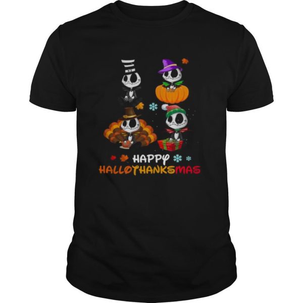 Baby Jack Skellington Halloween And Merry Christmas Happy Hallothanksmas shirt