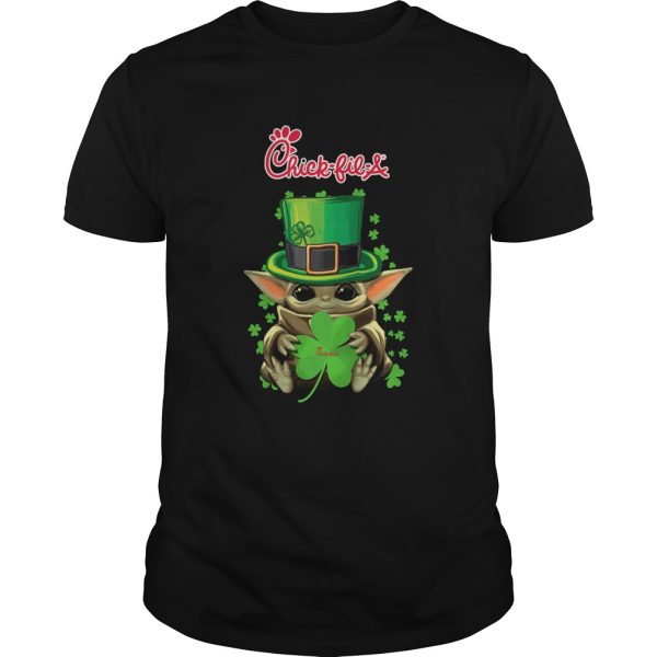 Baby Yoda ChickFilA Shamrock StPatricks Day shirt