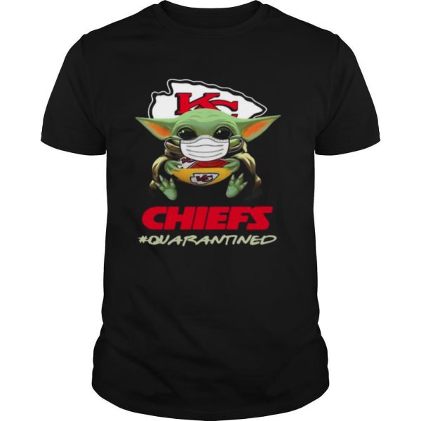 Baby Yoda Face Mask Hug Chiefs 2021 Quarantined shirt