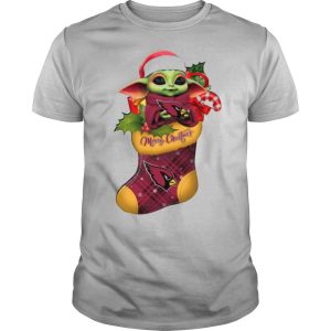 Baby Yoda Hug Arizona Cardinals Ornament Merry Christmas 2020 shirt