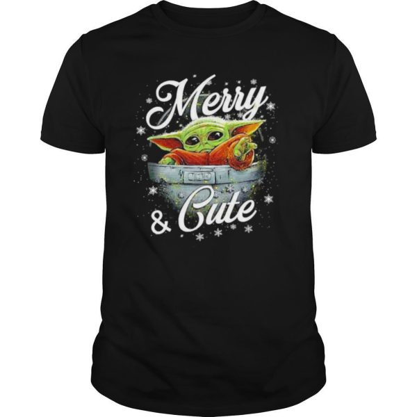 Baby Yoda Merry and Cute Christmas shirt