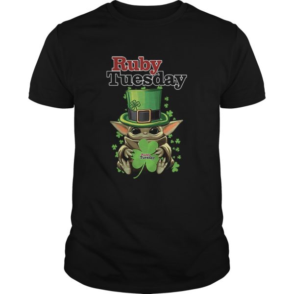 Baby Yoda Ruby Tuesday Shamrock St Patricks Day shirt