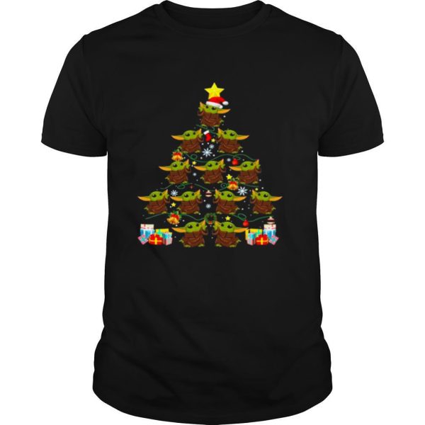 Baby Yoda Tree Merry Christmas Gift shirt