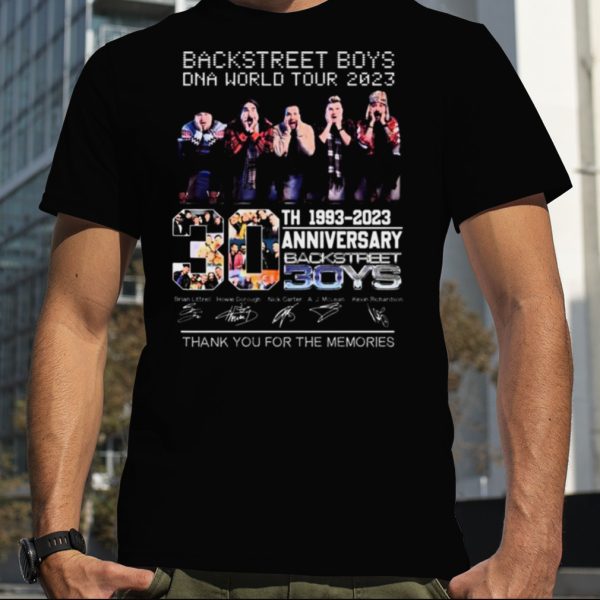 Backstreet Boys DNA World Tour 2023 30 Years Memories Signatures Shirt