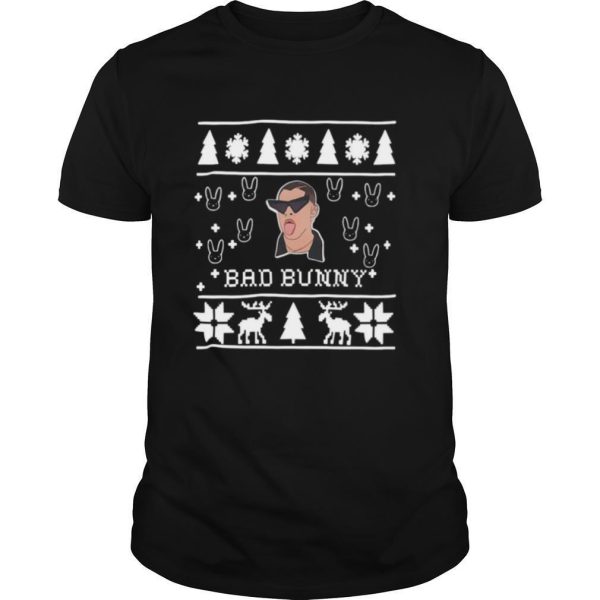 Bad Bunny Ugly Merry Christmas shirt