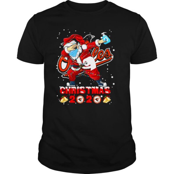 Baltimore Orioles Funny Santa Claus Dabbing Christmas 2020 shirt