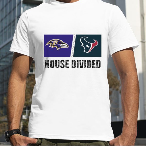 Baltimore Ravens vs Houston Texans House Divided Shirt