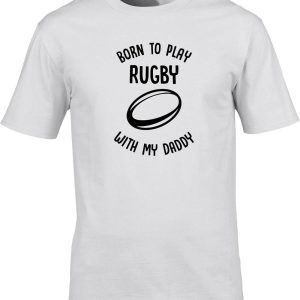 Barbarians Rugby T-Shirt Born To Play Rugby With My Daddy