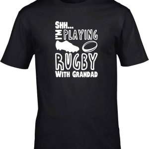 Barbarians Rugby T-Shirt Shh I’m Playing Rugby With Grandad