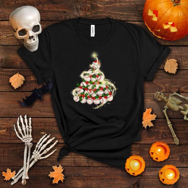 Baseball Christmas Tree T Shirt