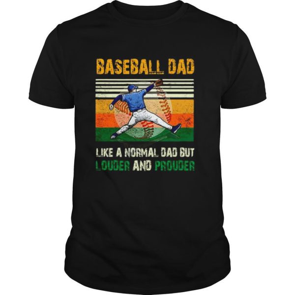 Baseball dad like a regular dad but cooler vintage retro shirt