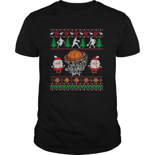 Basketball Ugly Christmas Holiday Sports shirt