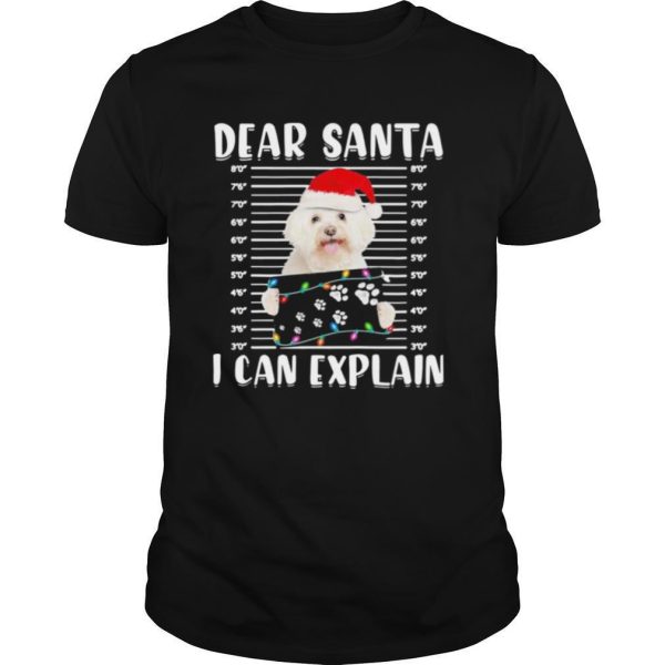 Bichon Dear Santa I Can Explain Christmas Sweater shirt