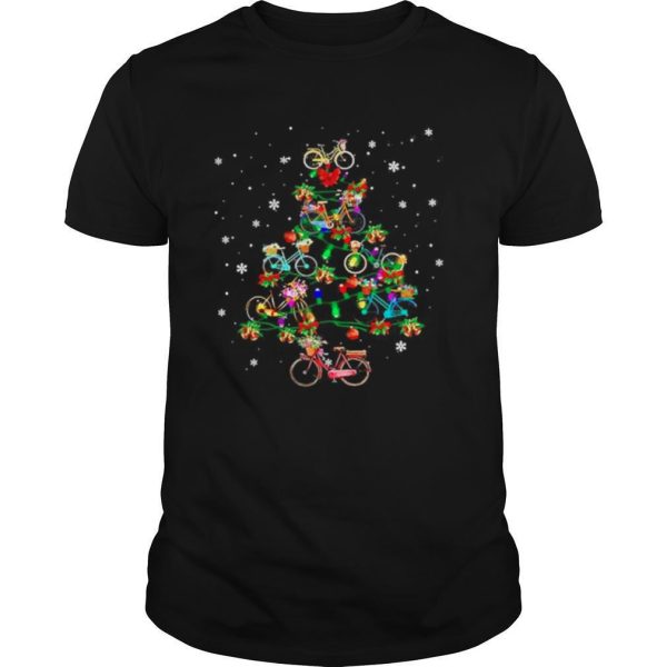 Bicycle light Christmas tree shirt