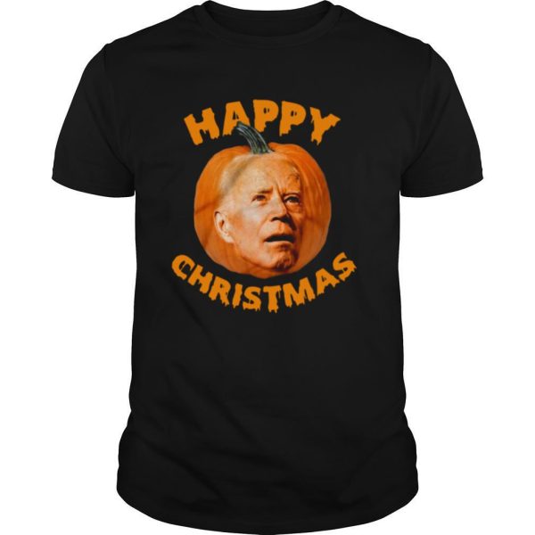 Biden pumpkin Happy Christmas Halloween shirt