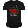 Big Sister Bear Red Plaid Christmas shirt