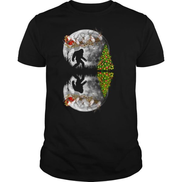 Bigfoot Big Moon Santa Christmas shirt