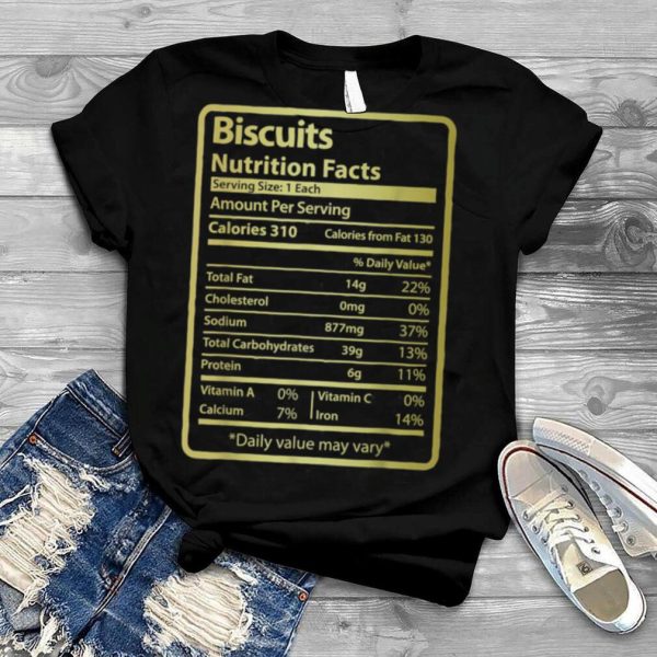 Biscuits Nutrition Facts for Thanksgiving Christmas shirt