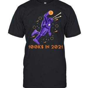 Bitcoin Laser Ray Until 100k In 2021 BTC Crypto Blockchain Shirt