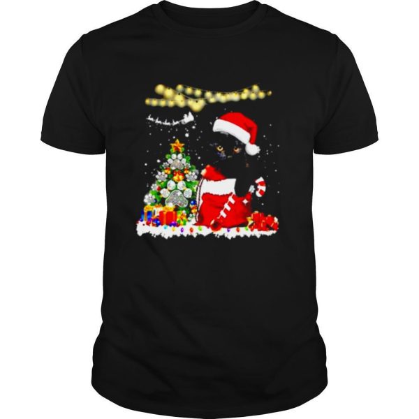 Black Cat Merry Christmas shirt