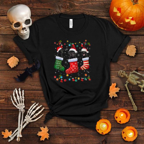 Black Lab Labrador Christmas Socks Funny Xmas Pajama Dog T Shirt