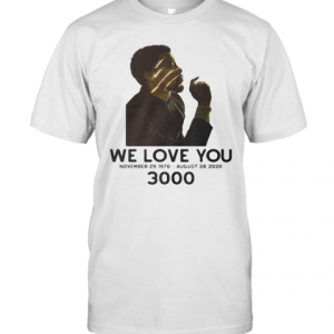 Black Panther Rip Chadwick Actor We Love You 3000 November 29 1976 August 28 2020 T-Shirt
