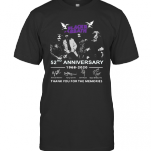 Black Sabbath 52Nd Anniversary 1968 2020 Thank You For The Memories Signatures T-Shirt