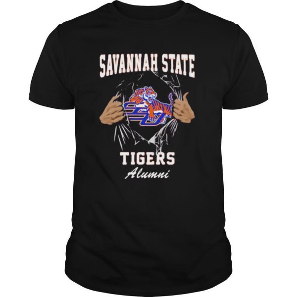 Blood inside savannah state tigers alumni shirt