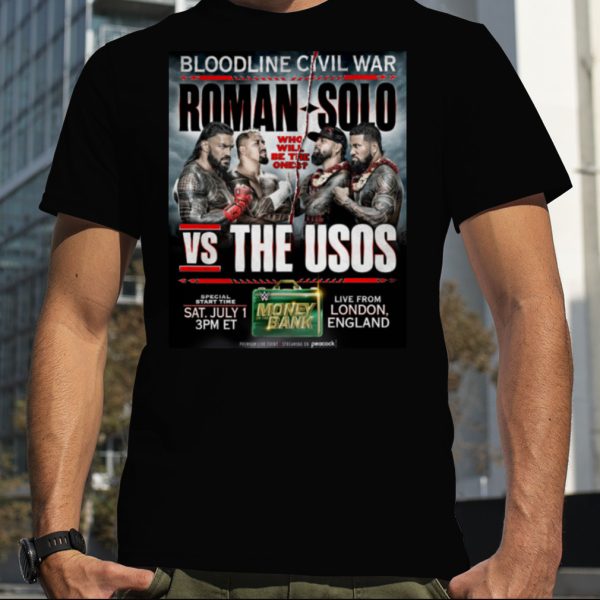 Bloodline Civil War Roman Solo vs The Usos shirt