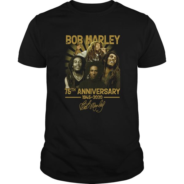 Bob Marley 75th anniversary 1945 2020 signature shirt