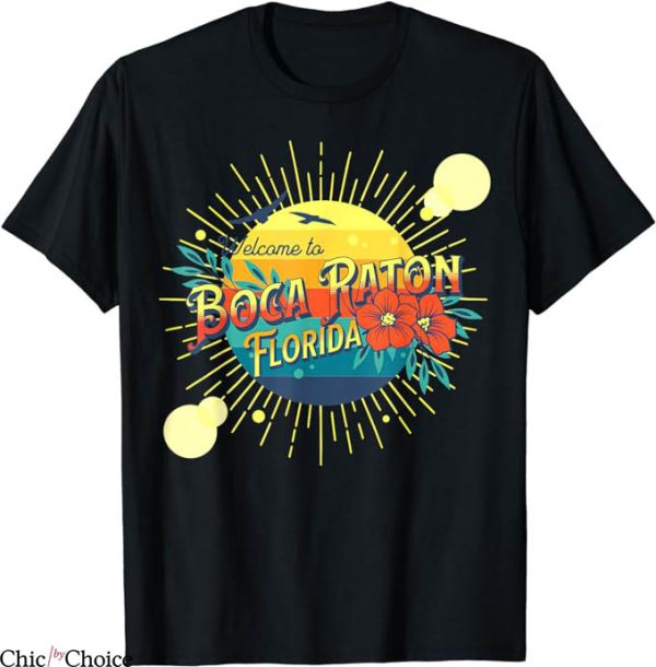 Boca Juniors Retro T-Shirt Sunset Flowers Vintage T-Shirt