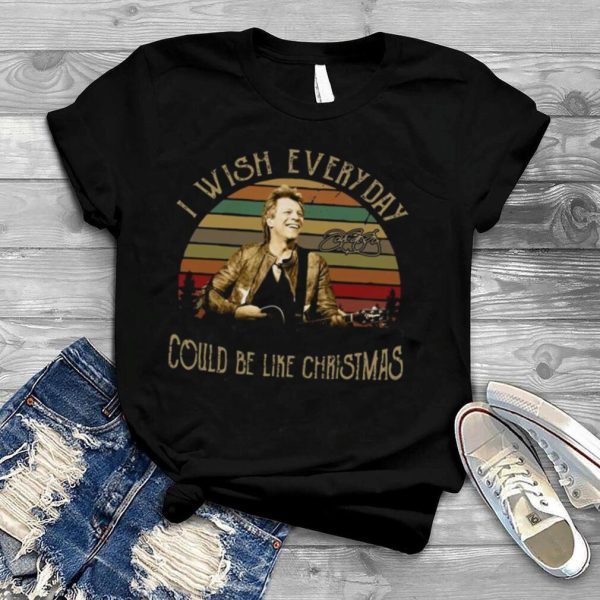 Bon Jovi I Wish Everyday Could Be Like Christmas Vintage Signature shirt