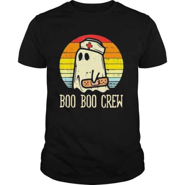 Boo Boo Crew Ghost Nurse Vintage Retro Halloween shirt