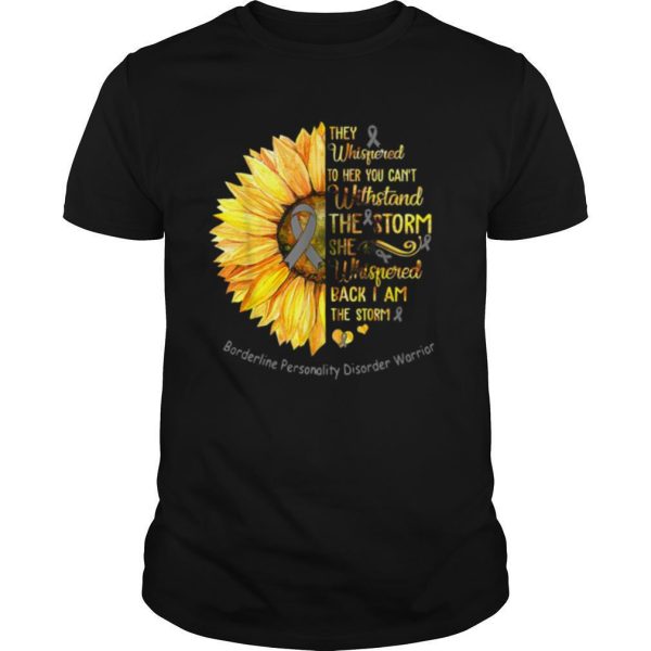 Borderline Personality Disorder Warrior Breast Cancer Sunflower shirt