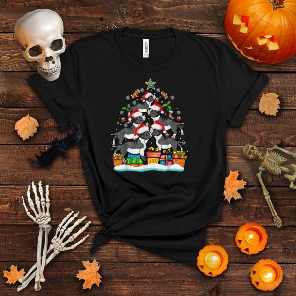 Boston Terrier Christmas Tree Santa Hat Decorations Xmas T Shirt