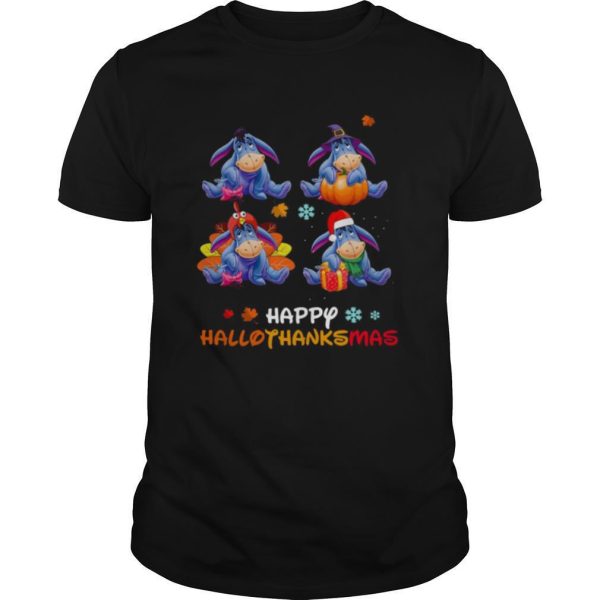 Bourriquet Disney Halloween And Merry Christmas Happy Hallothanksmas shirt