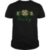 Buffalo Plaid Leopard Shamrock Clover Lucky St Patricks Day shirt
