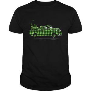 Buffalo Plaid Shamrock Pickup Truck Cute St Patricks Day shirt