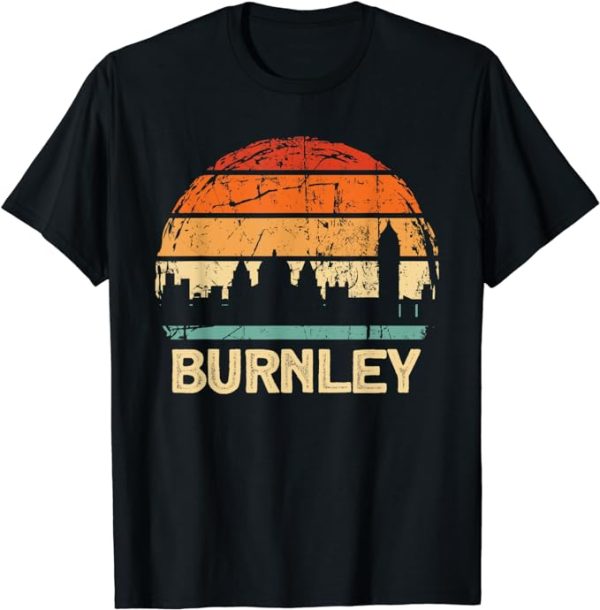 Burnley Retro T-Shirt The City Skyline T-Shirt