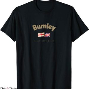 Burnley Retro T-Shirt Vintage UK Flag British Flag T-Shirt