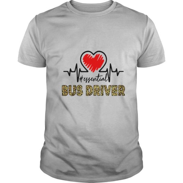 Bus Driver Heart Beat Leopard shirt