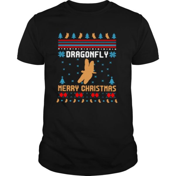 Butterfly Dragonfly Merry Ugly Christmas shirt